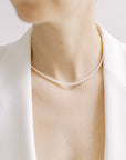 Delicate White Pearl Necklace