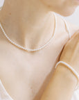 Delicate White Pearl Necklace