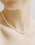 Delicate White Pearl Necklace