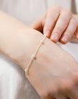 Dainty Silver Small Pearl Bracelet