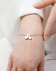 Silver Bracelet with Two Rabbits
