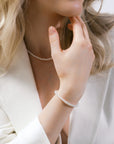 Delicate White Pearl Bracelet