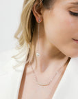 Delicate Silver White Pearl Necklace