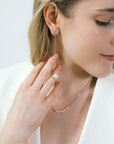 Long Silver Pearl Earrings