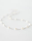 Delicate Silver White Pearl Necklace