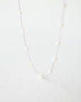 Delicate Silver White Pearl Necklace