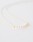 Delicate Gold White Pearl Necklace