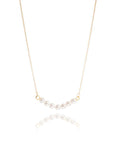 Delicate Gold White Pearl Necklace