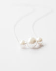 Delicate Silver White Pearl Necklace