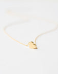 Delicate gold heart necklace
