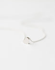 Delicate silver heart necklace