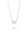 Delicate silver heart necklace