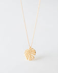 Gold Monstera Necklace
