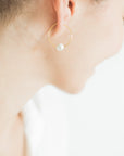 Gold Pearl Hoop Earrings
