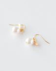 Pearl and Leaf Earrings