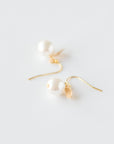 Pearl and Leaf Earrings