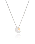 Silver Moon and Star Necklace