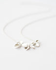 Silver Orchid Flower Necklace