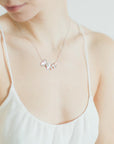 Silver Orchid Flower Necklace
