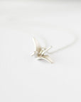 Silver Origami Crane Necklace