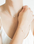 Silver Pearl Bracelet