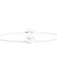 Single Pearl Bracelet in Silver