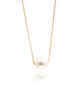 Single Pearl Necklace in Gold