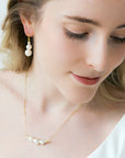 Gold Pearl Earrings