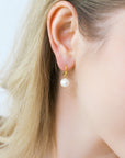 Gold Freshwater Pearl Earrings