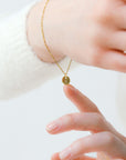Personalised Initial Disc Bracelet in Gold