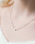 Delicate silver heart necklace