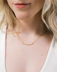 Delicate Gold White Pearl Necklace
