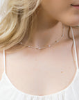 Delicate Silver White Pearl Necklace