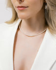 Delicate White Pearl Necklace