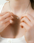 Delicate silver heart necklace