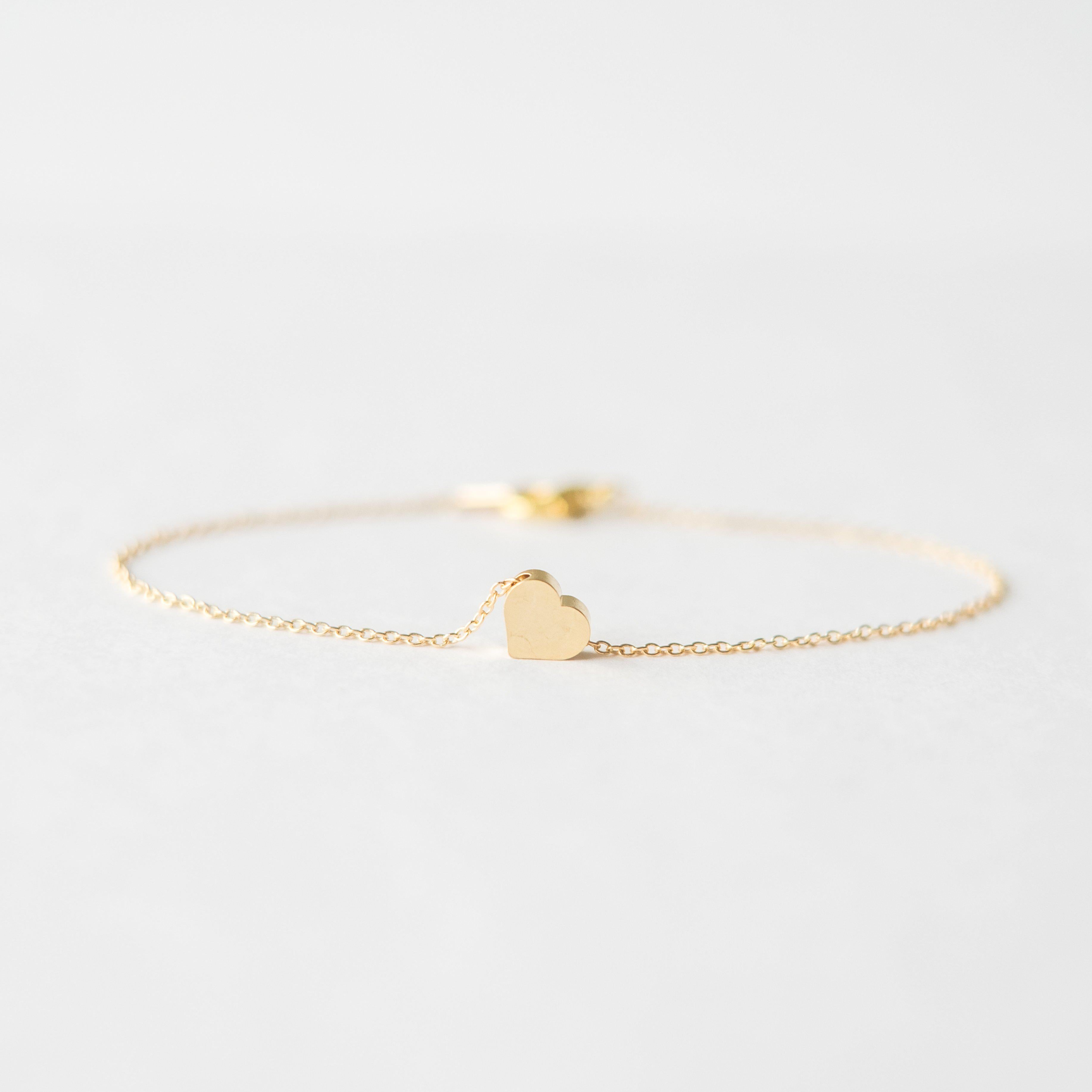 Delicate Gold Heart Bracelet