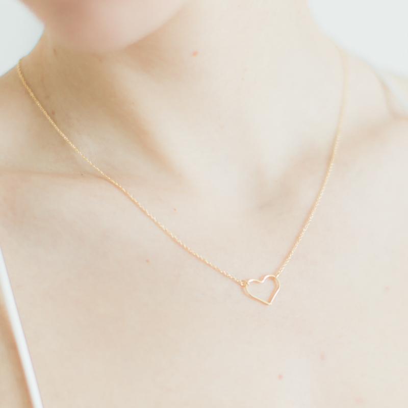 Delicate Gold Heart Necklace