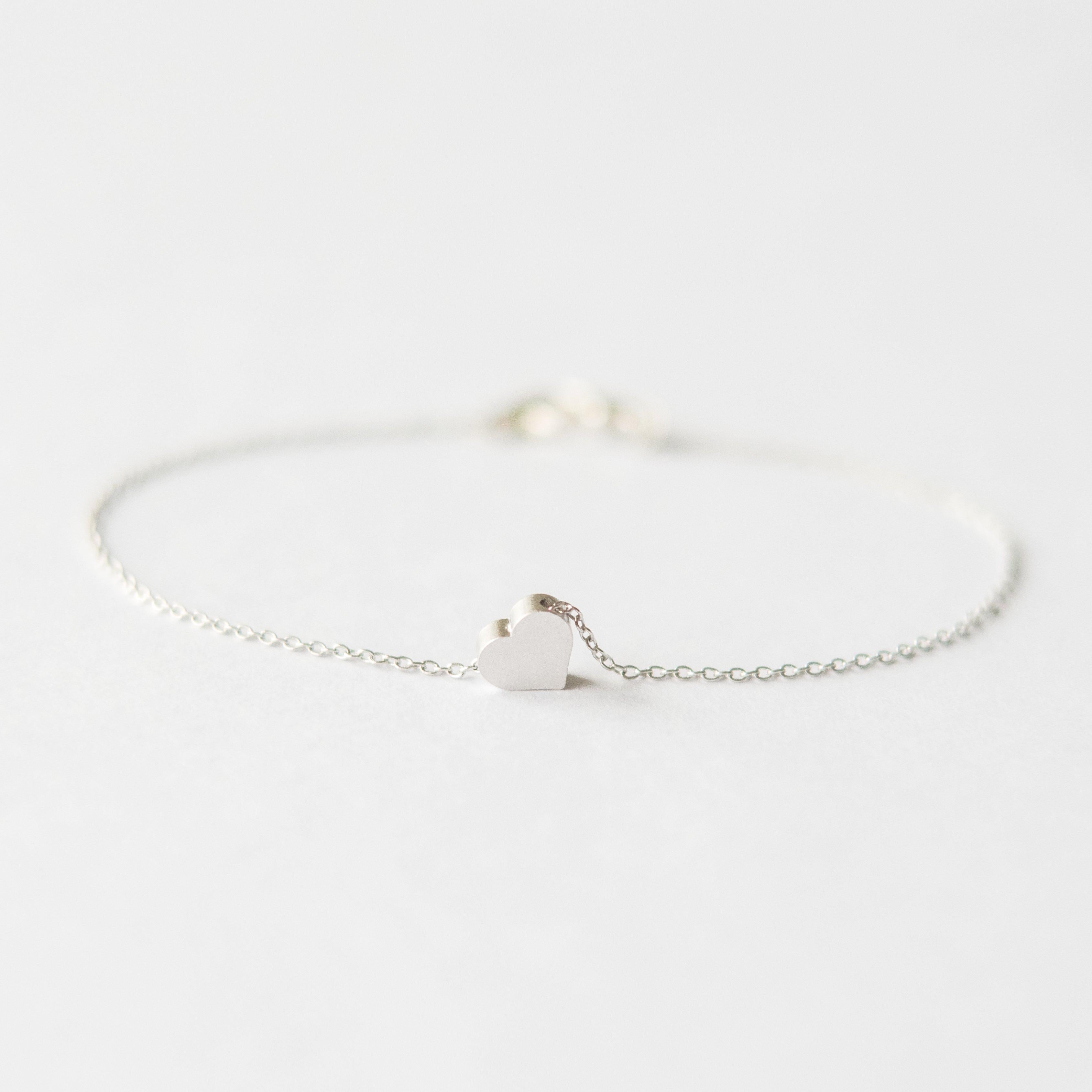 Delicate Silver Heart Bracelet