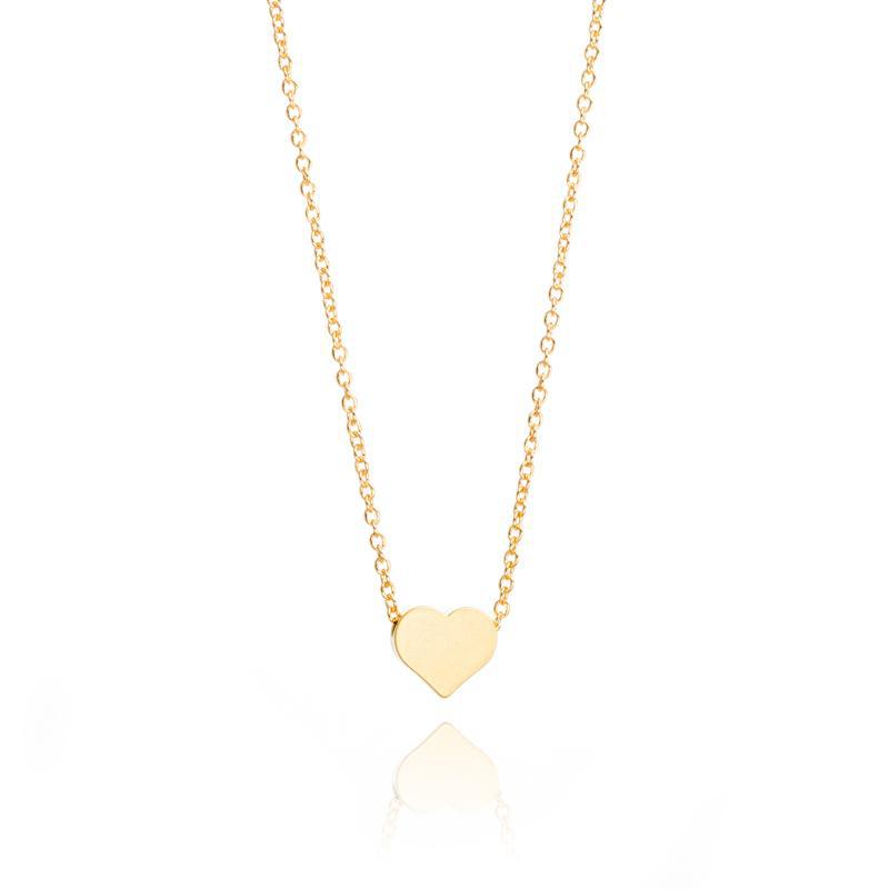 Delicate gold heart necklace