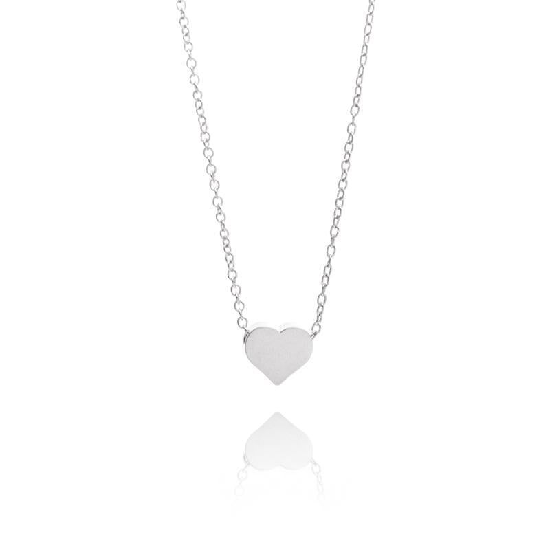 Delicate silver heart necklace
