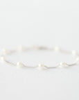 Delicate silver pearl bracelet