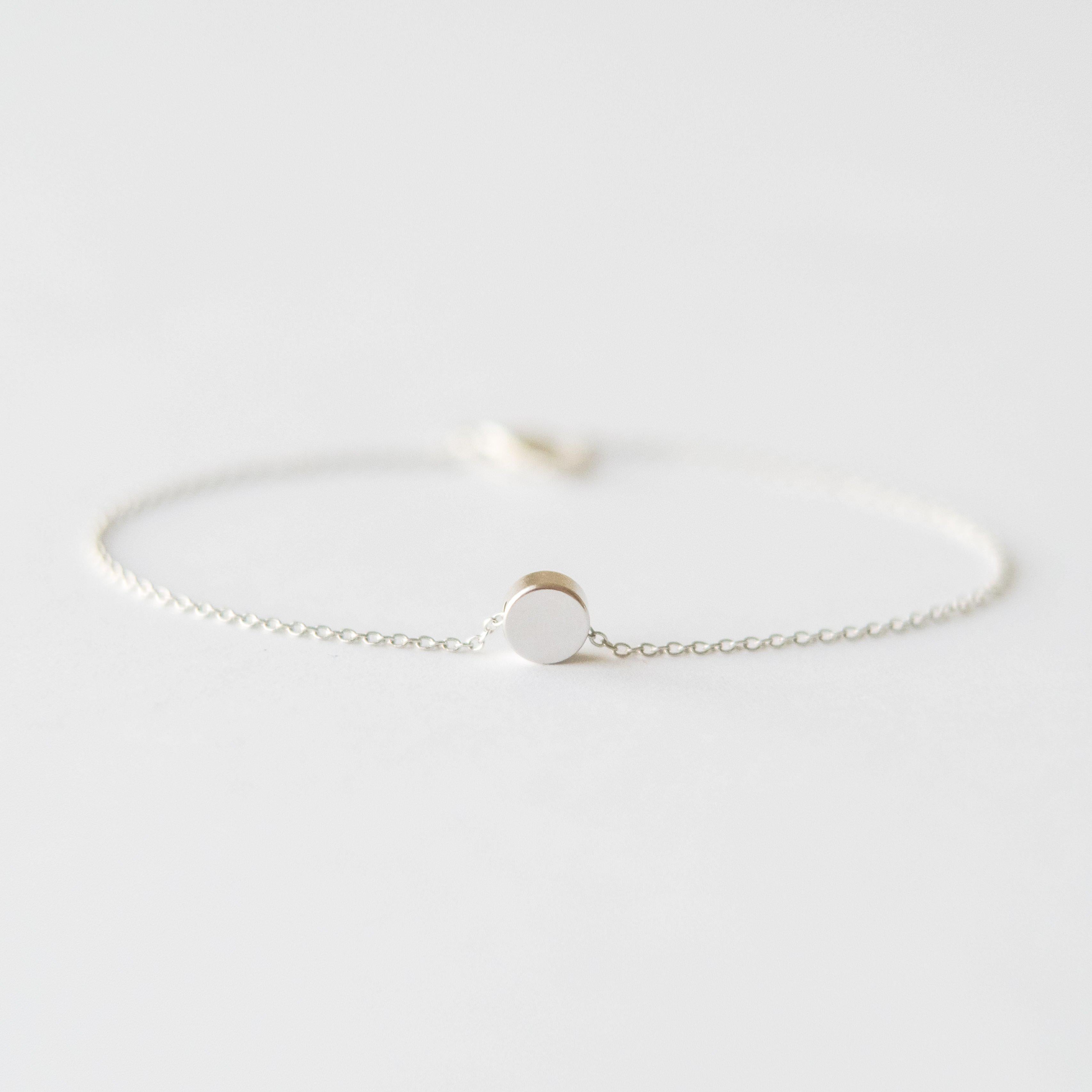 Geometric Silver Dot Bracelet