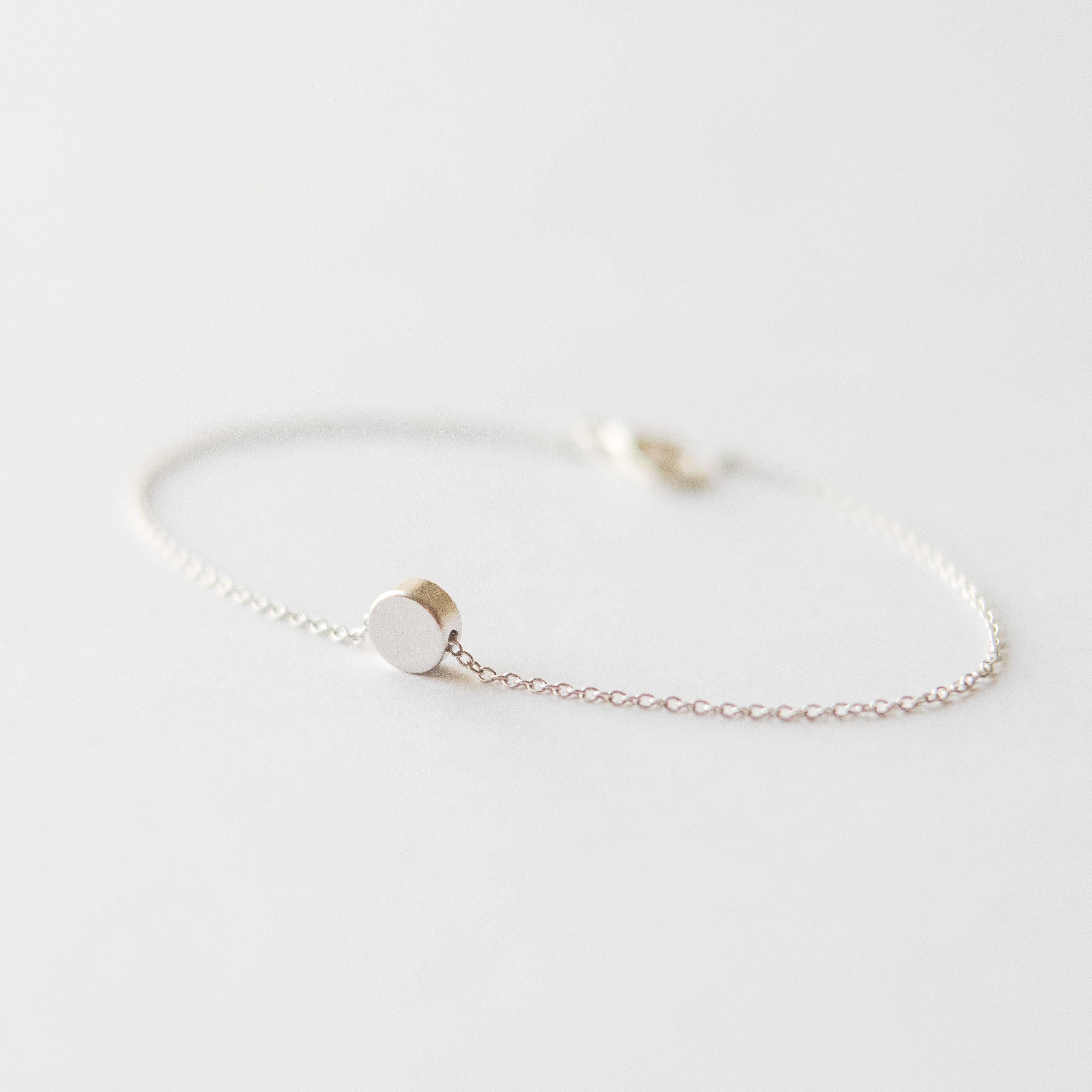 Geometric Silver Dot Bracelet