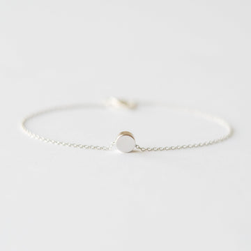 Geometric Silver Dot Bracelet