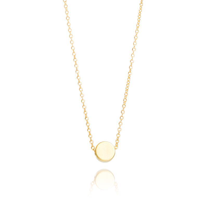 Geometric gold dot necklace