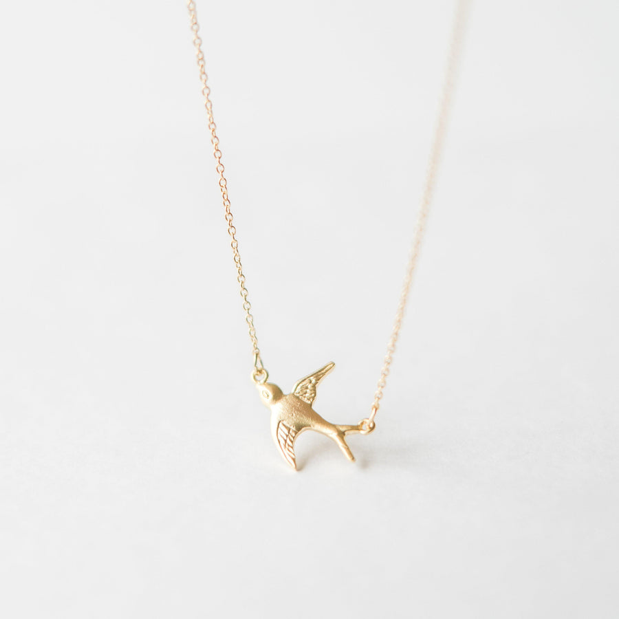 Gold Bird Necklace