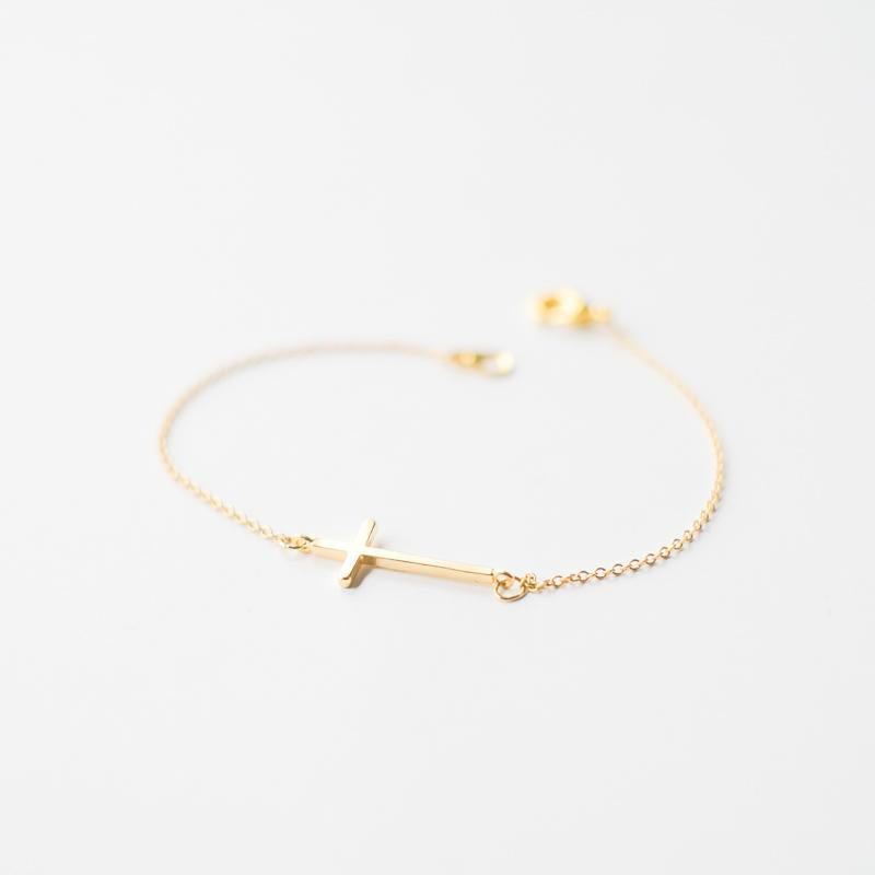 Gold Cross Bracelet