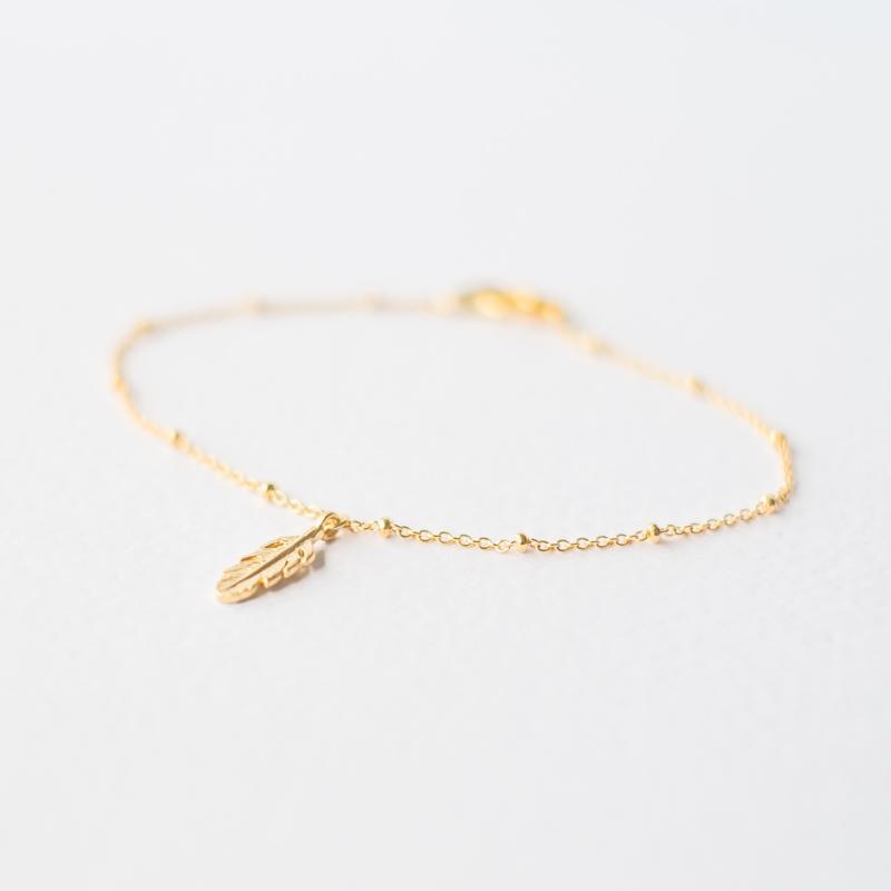 Gold Feather Bracelet