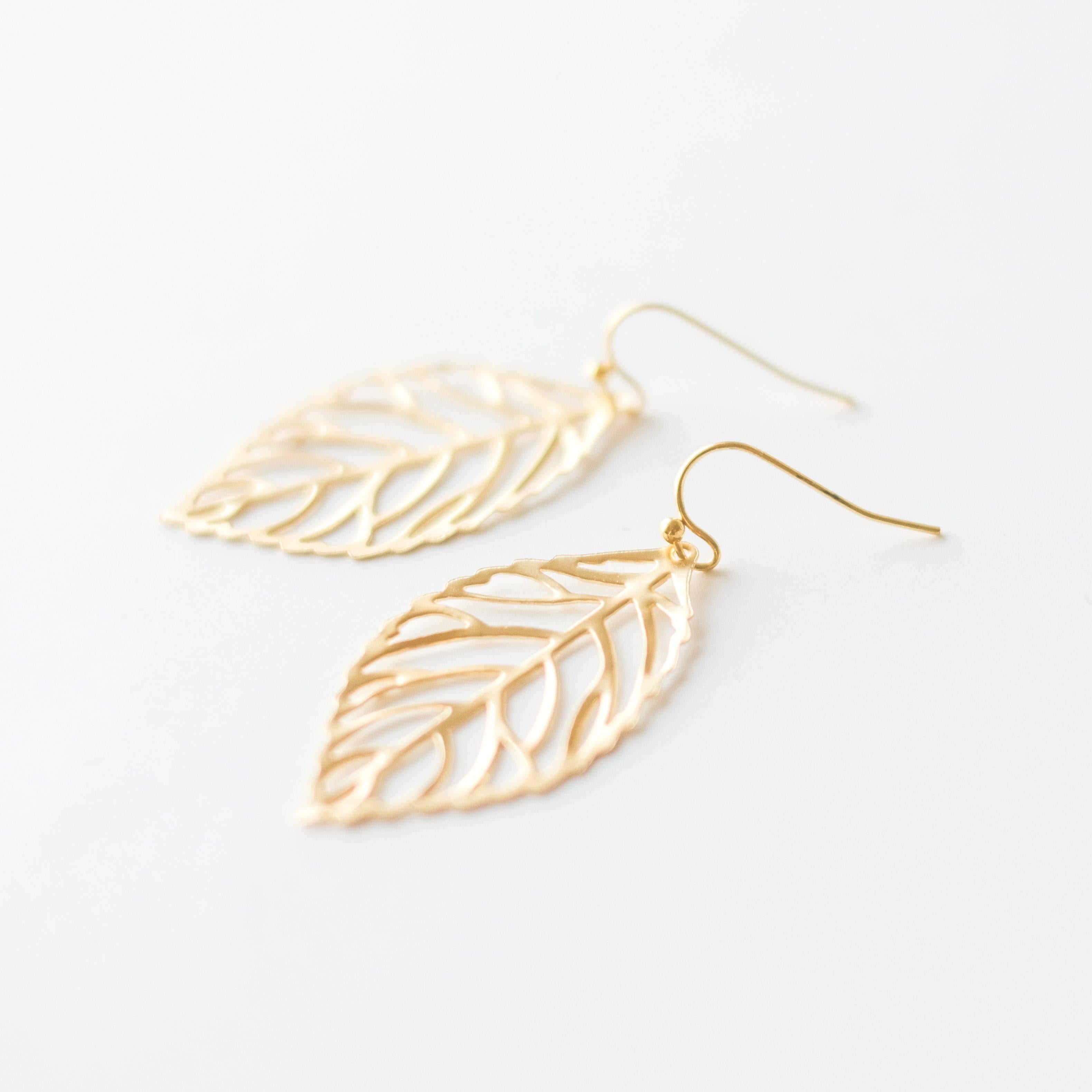 Gold Leaf Earrings