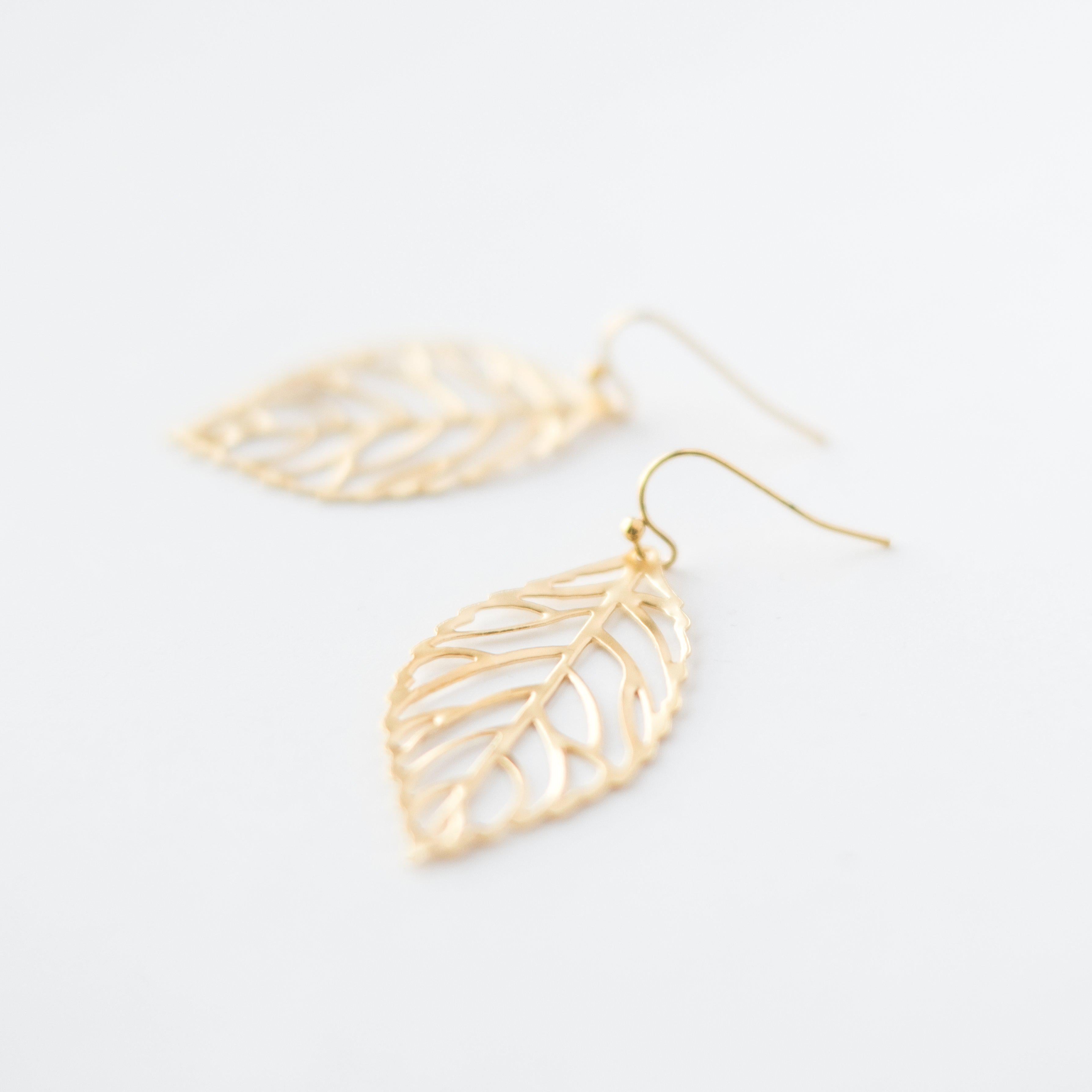 Gold Leaf Earrings